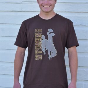 Shop Wyoming Brown Wyoming T-Shirt with Faded horse