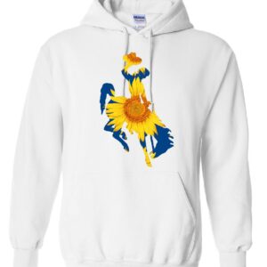 Shop Wyoming Wyoming Sunflower bucking horse hoodie