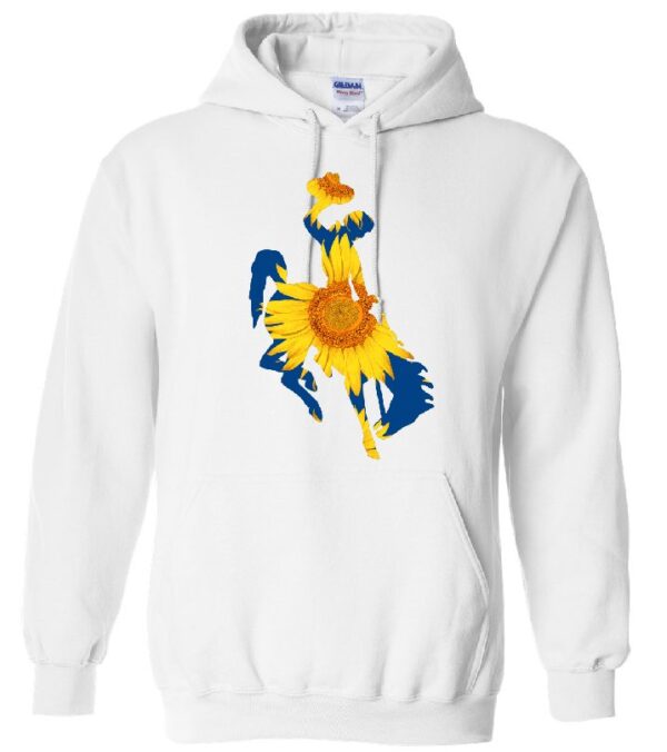 Shop Wyoming Wyoming Sunflower bucking horse hoodie