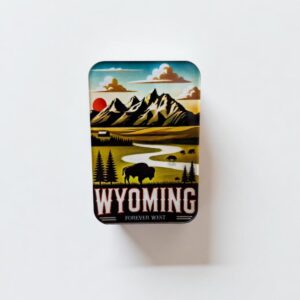 Shop Wyoming Wyoming Forever West Magnet – Scenic Bison Design