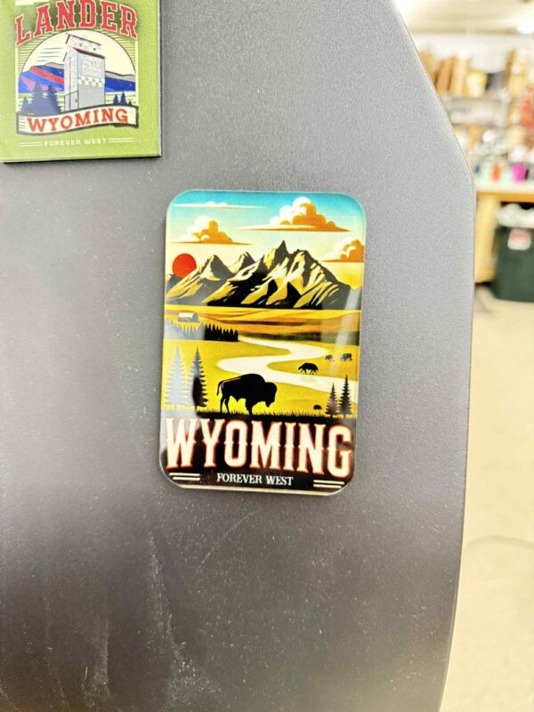 Shop Wyoming Wyoming Forever West Magnet – Scenic Bison Design