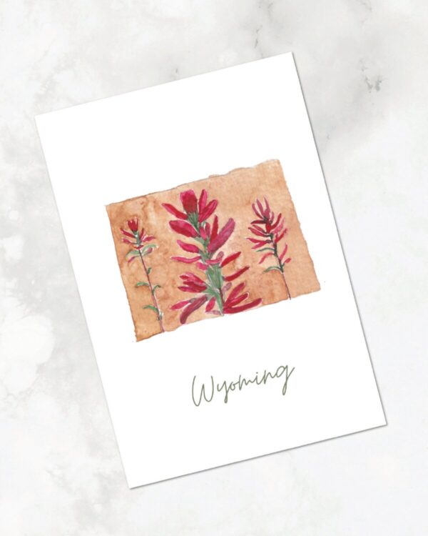 Shop Wyoming Wyoming State Flower Watercolor Greeting Card