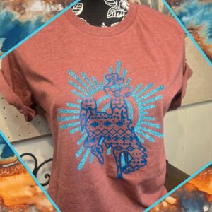 Shop Wyoming Aztec “Steamboat” Bella Tee ~ Heather Clay