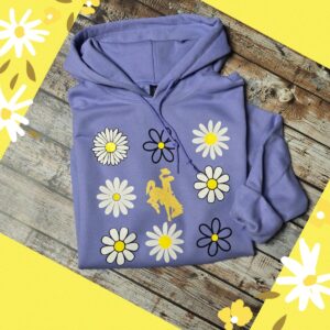 Shop Wyoming Tic Tac Daisies ~Violet Hoodie