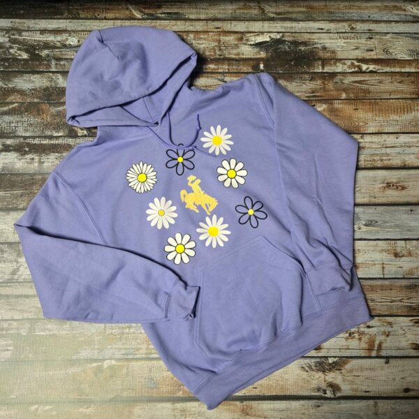 Shop Wyoming Tic Tac Daisies ~Violet Hoodie