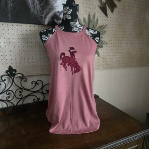 Shop Wyoming Mauve Rocker Tank ~Maroon Glitter Steamboat