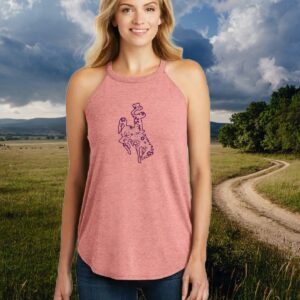 Shop Wyoming Mauve Rocker Tank ~Wildflowers & Steamboat