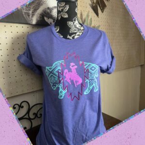 Shop Wyoming Buffalos Roam~ Heather Lapis Bella Tee