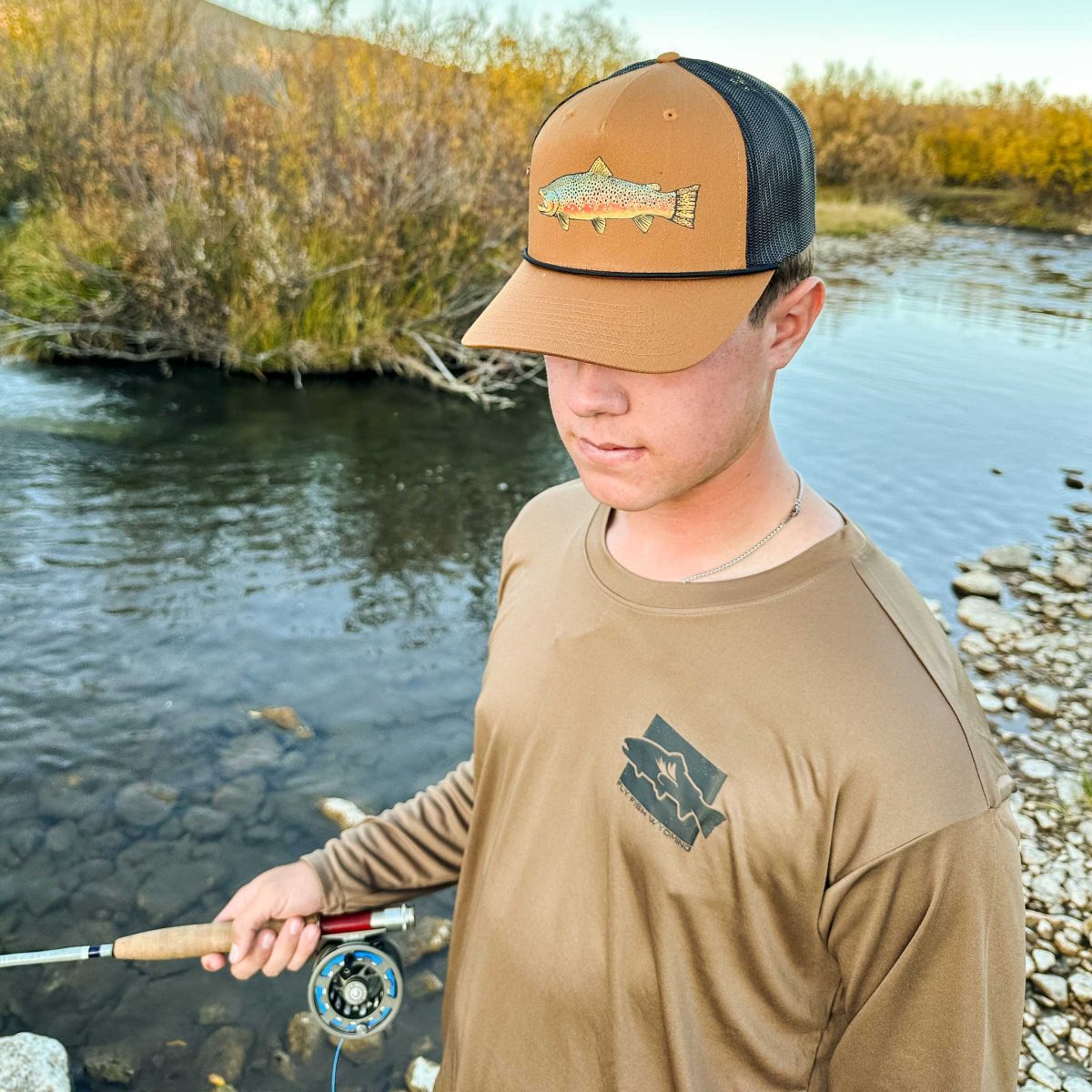 Shop Wyoming Brown Trout Species Rope Trucker Shop Wyoming Brown Trout Species Rope Trucker