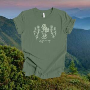 Shop Wyoming Wyoming Indian Paintbrush~ Bella Tee ~ Pine