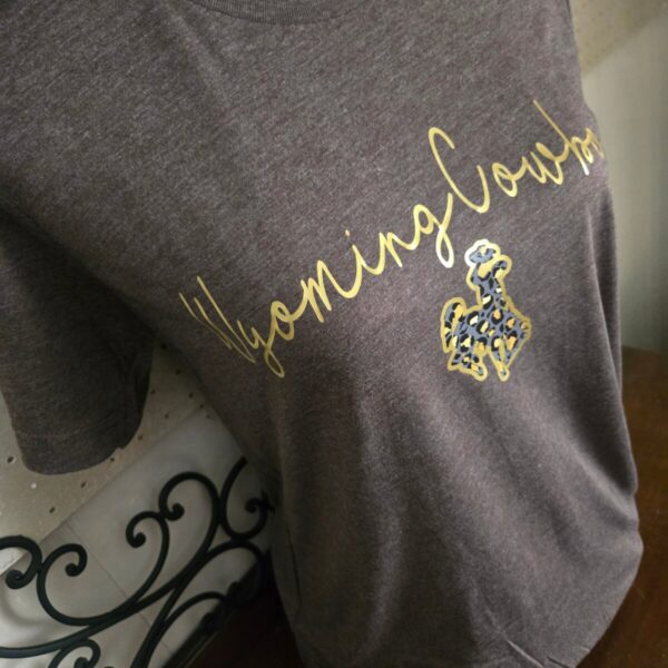 Shop Wyoming Wyoming Cowboys ~ Glitter Bucking Horse ~ Bella Tee