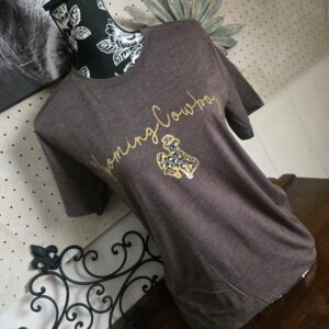Shop Wyoming Wyoming Cowboys ~ Leopard Matte Gold ~ Bella Tee Shop Wyoming Wyoming Cowboys ~ Leopard Matte Gold ~ Bella Tee