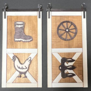 Shop Wyoming Rustic Barn Door LOVE Sign – Farmhouse Wall Decor, Hand-Painted Wooden Sign, Country Home Decor