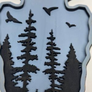 Shop Wyoming Hand-Painted 2-Layered Arrowhead with Forest & Flying Birds – Rustic Nature Wall Art
