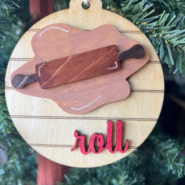 Shop Wyoming 5-Piece Holiday Baking Ornament Set – Layered Wood Christmas Kitchen Decor – Bake, Mix, Roll, Decorate, Apron Ornaments