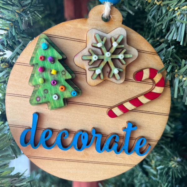 Shop Wyoming 5-Piece Holiday Baking Ornament Set – Layered Wood Christmas Kitchen Decor – Bake, Mix, Roll, Decorate, Apron Ornaments