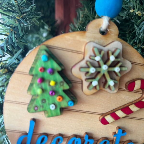 Shop Wyoming 5-Piece Holiday Baking Ornament Set – Layered Wood Christmas Kitchen Decor – Bake, Mix, Roll, Decorate, Apron Ornaments