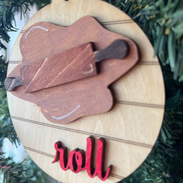 Shop Wyoming 5-Piece Holiday Baking Ornament Set – Layered Wood Christmas Kitchen Decor – Bake, Mix, Roll, Decorate, Apron Ornaments