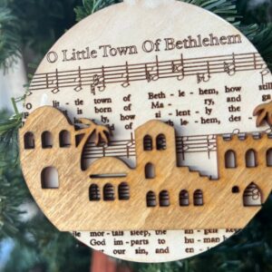 Shop Wyoming Christmas Hymn Ornament Set of 5 | Faith-Based Wood Ornaments with Classic Carols | Religious Christian Holiday Decor | Away in a Manger, We Three Kings, Joy to the World