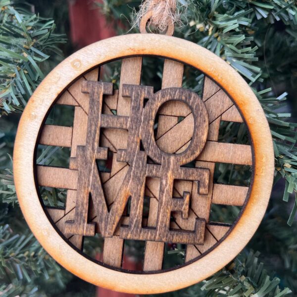 Shop Wyoming Farmhouse Christmas Ornament Set – Basket Weave Wood Ornaments (Set of 6) – Rustic Farm Animal & Windmill Tree Decorations – Pig, Cow, Chicken, Highland, Windmill, HOME