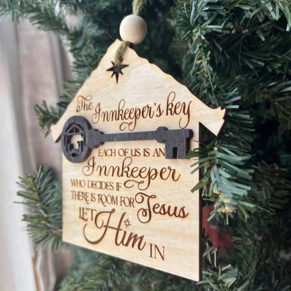 Shop Wyoming The Innkeeper’s Key Ornament – Christian Christmas Nativity Decor – Faith-Based Ornament for Tree – Religious Holiday Keepsake – 3.5” Wide