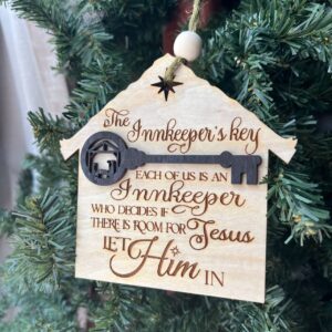 Shop Wyoming The Innkeeper’s Key Ornament – Christian Christmas Nativity Decor – Faith-Based Ornament for Tree – Religious Holiday Keepsake – 3.5” Wide