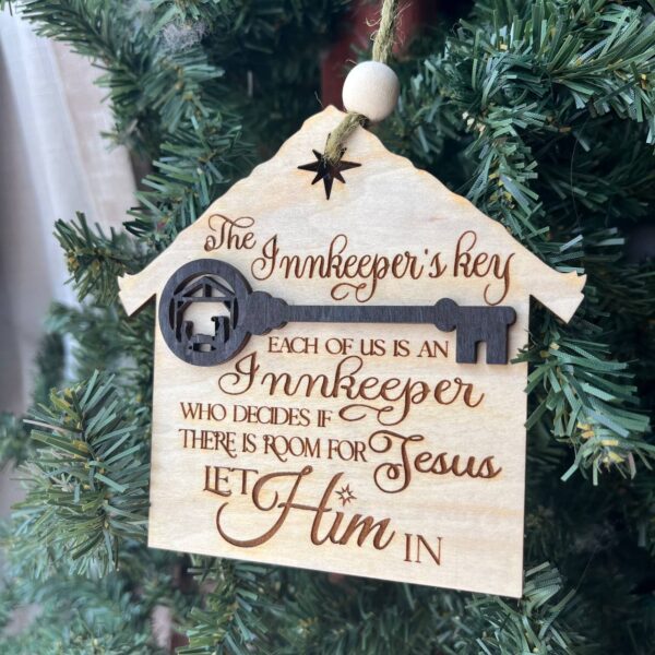 Shop Wyoming The Innkeeper’s Key Ornament – Christian Christmas Nativity Decor – Faith-Based Ornament for Tree – Religious Holiday Keepsake – 3.5” Wide