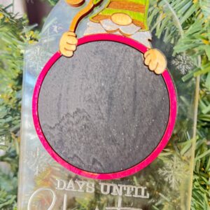 Shop Wyoming Christmas Countdown Gnome Ornament – Clear Acrylic Days Until Christmas Chalkboard – 5″ Tall Holiday Gnome Tree Decoration