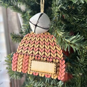 Shop Wyoming Knit Christmas Ornament Set – 4-Piece Rustic Wood Bundle (Hat, Sweater, Stocking & Mitten) – Cozy Farmhouse Holiday Tree Decor – Hand-Painted Wooden Ornaments