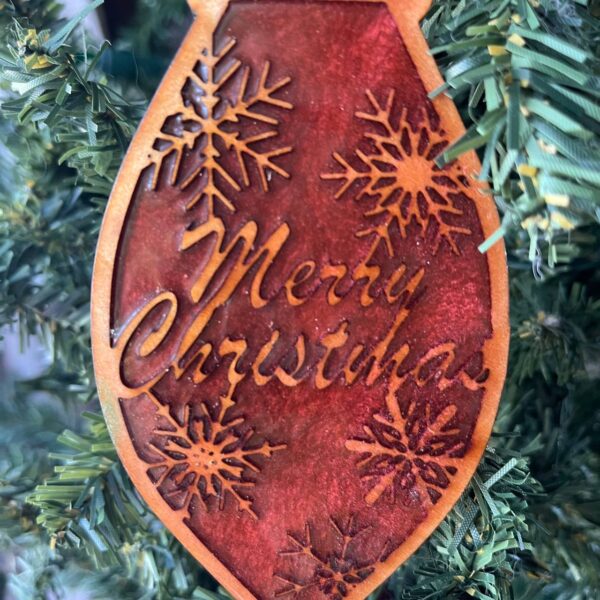 Shop Wyoming Wood & Resin Christmas Ornament Set – Bundle of 5 Holiday Light Bulbs | Peace, Rejoice, Noel, Feliz Navidad, Merry Christmas | Rustic Farmhouse Tree Decor