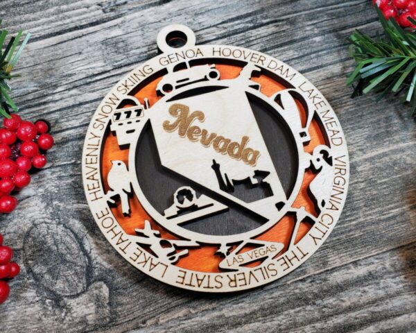 Shop Wyoming Nevada Wooden Ornament – Las Vegas, Lake Tahoe & Silver State Decor