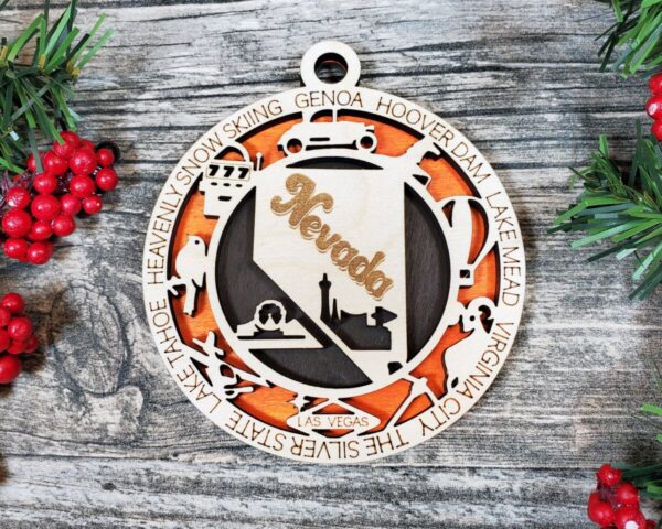 Shop Wyoming Nevada Wooden Ornament – Las Vegas, Lake Tahoe & Silver State Decor