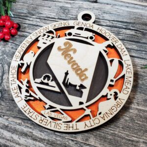 Shop Wyoming Nevada Wooden Ornament – Las Vegas, Lake Tahoe & Silver State Decor