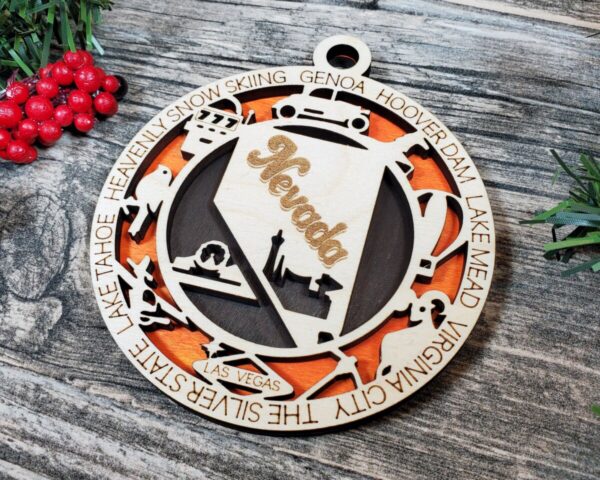 Shop Wyoming Nevada Wooden Ornament – Las Vegas, Lake Tahoe & Silver State Decor