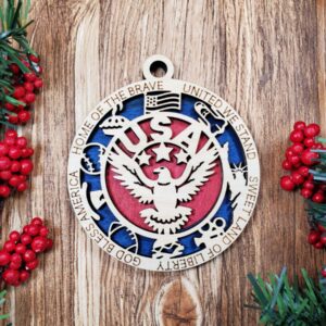 Shop Wyoming USA Patriotic Ornament – Limited Edition Red White & Blue Holiday Decor