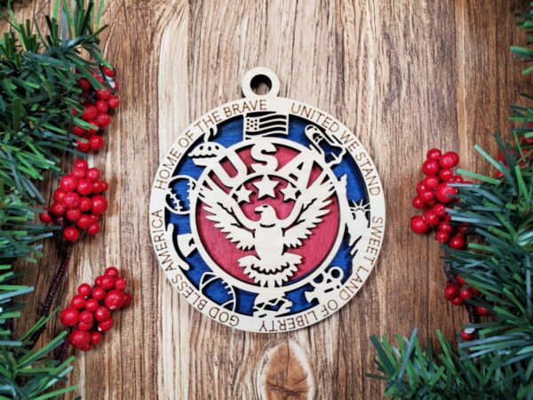 Shop Wyoming USA Patriotic Ornament – Limited Edition Red White & Blue Holiday Decor