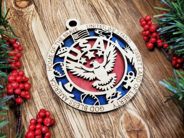 Shop Wyoming USA Patriotic Ornament – Limited Edition Red White & Blue Holiday Decor