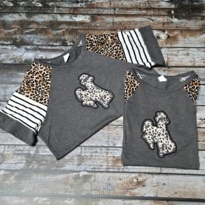 Shop Wyoming Cheetah ~Bucking Horse ~ Grey Raglan Sleeve Tee