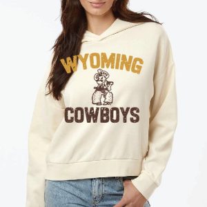 Shop Wyoming Women’s Wyoming Cowboys distressed Pistol Pete Hoodie