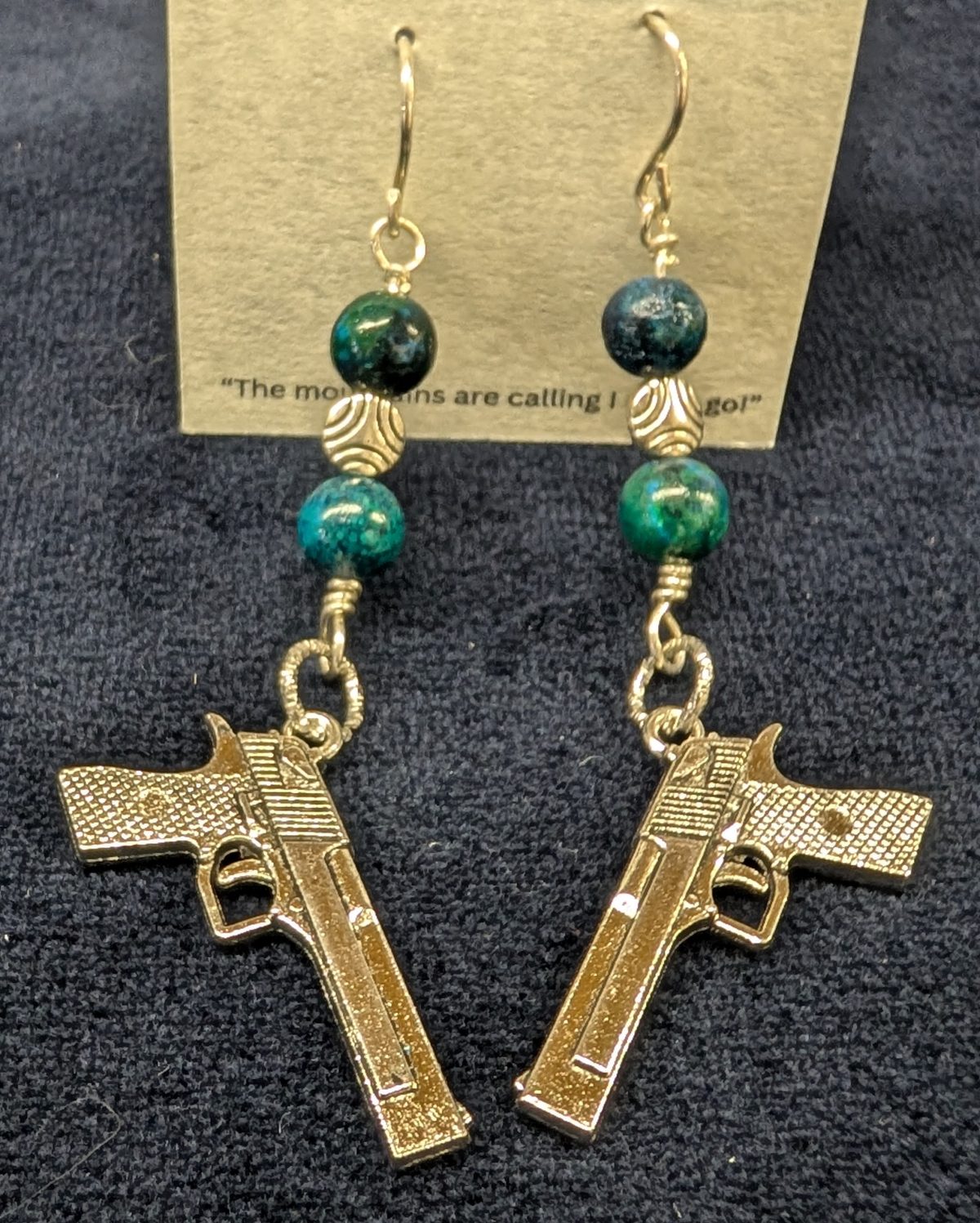 Shop Wyoming Handmade Handgun Charm Earrings Shop Wyoming Handmade Handgun Charm Earrings