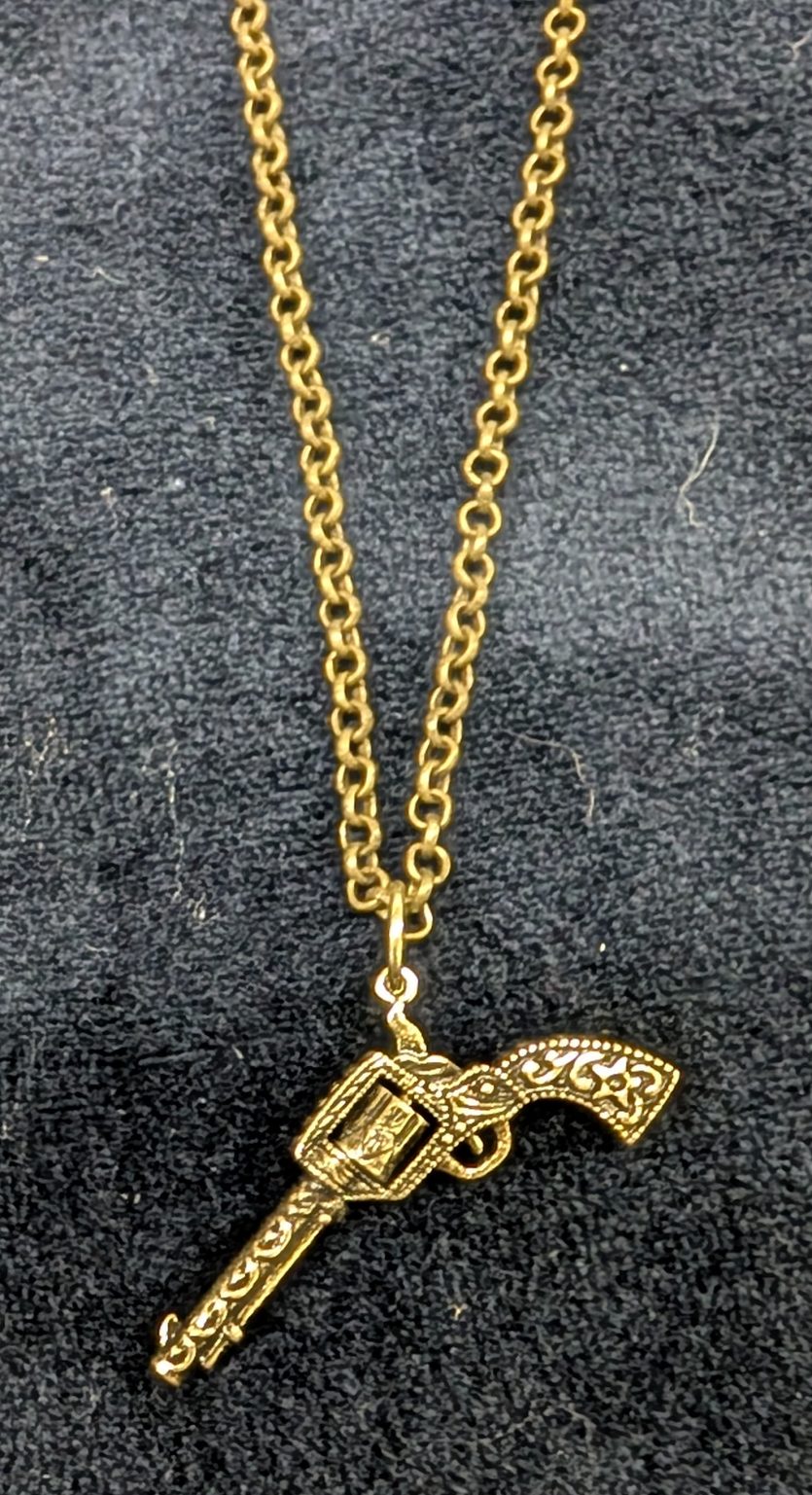 Shop Wyoming Gold Gun Charm Necklace Shop Wyoming Gold Gun Charm Necklace