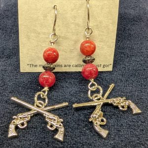 Shop Wyoming Handmade Crossed Gun Charm Earrings