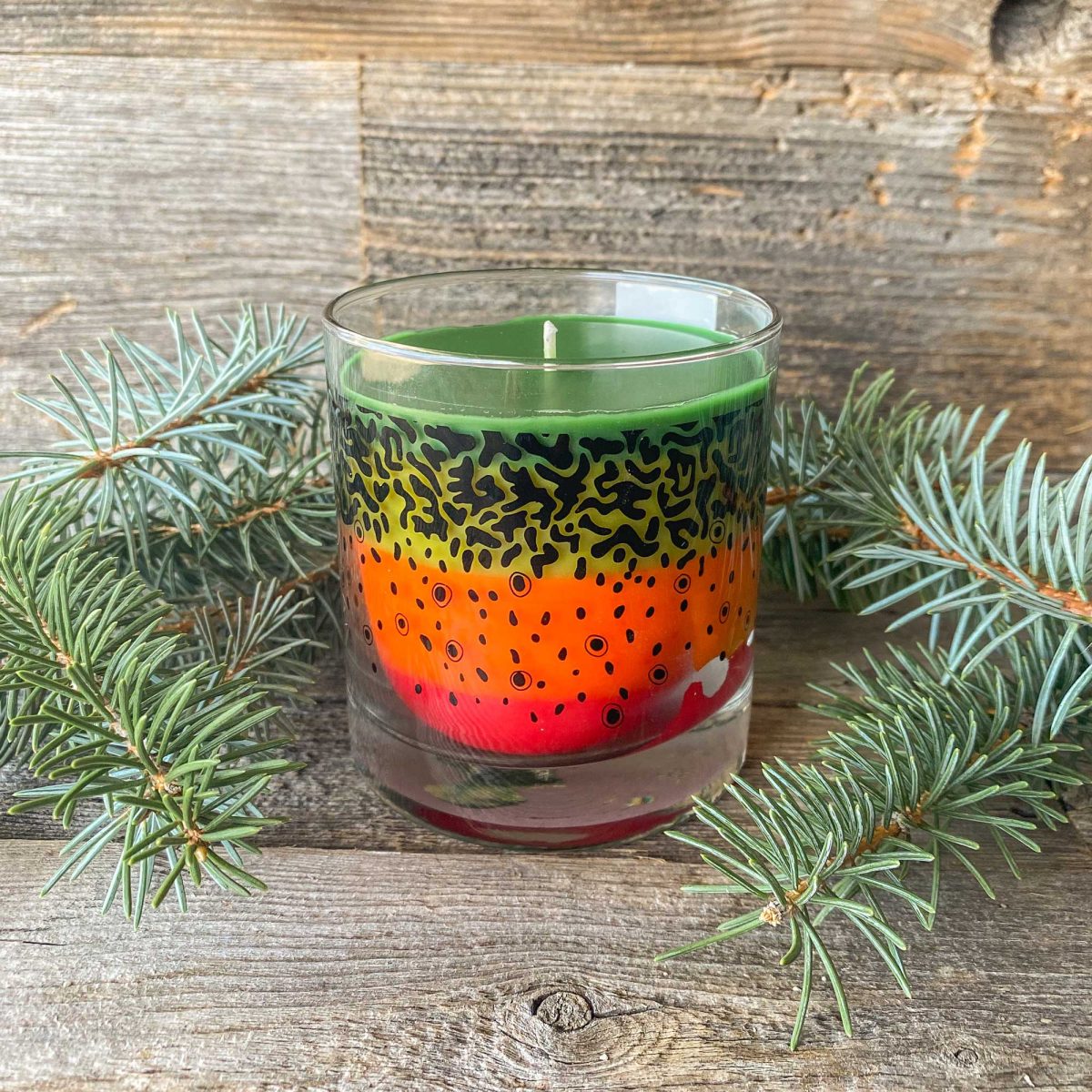 Shop Wyoming Wyo Brook Trout Pattern Candle Shop Wyoming Wyo Brook Trout Pattern Candle