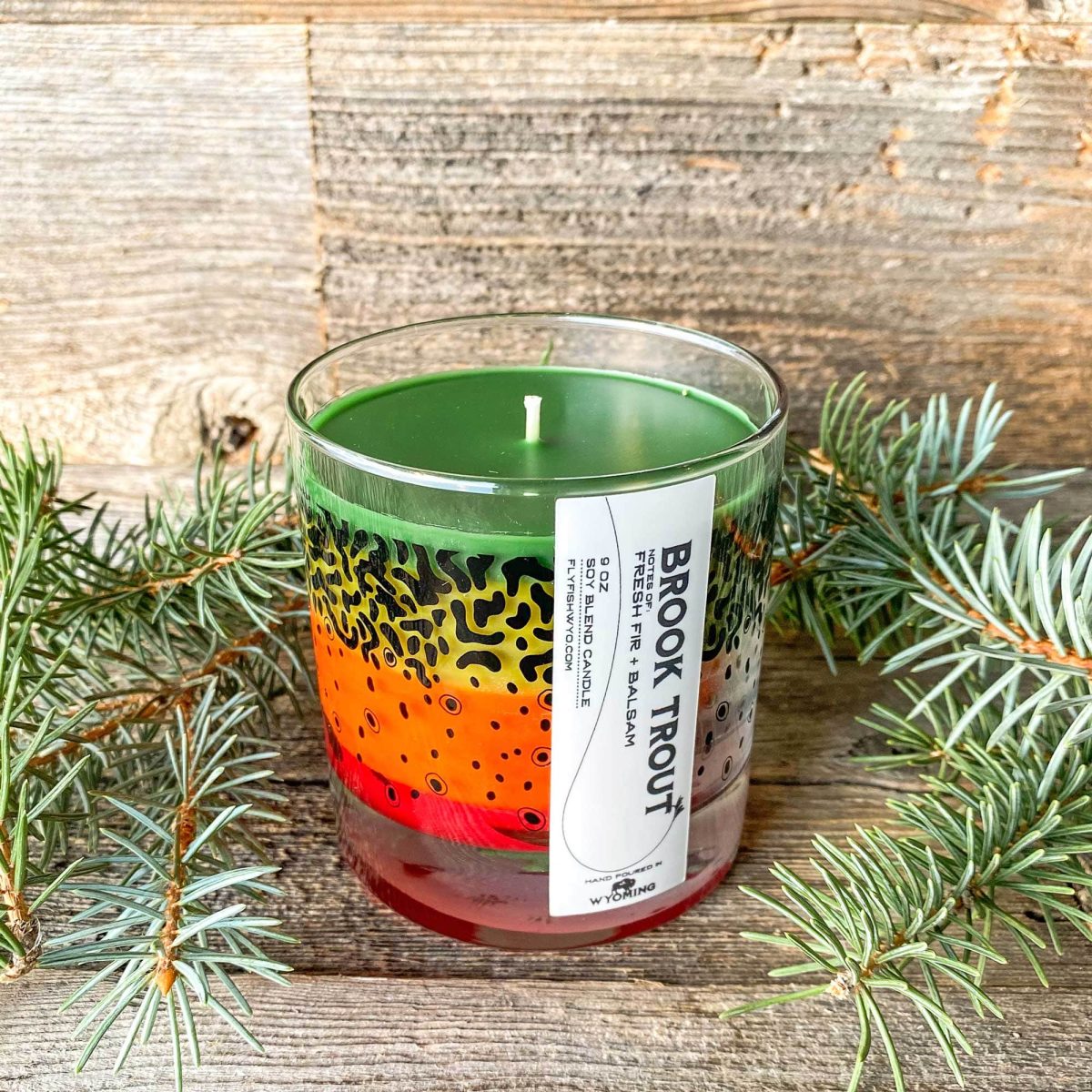 Shop Wyoming Wyo Brook Trout Pattern Candle Shop Wyoming Wyo Brook Trout Pattern Candle