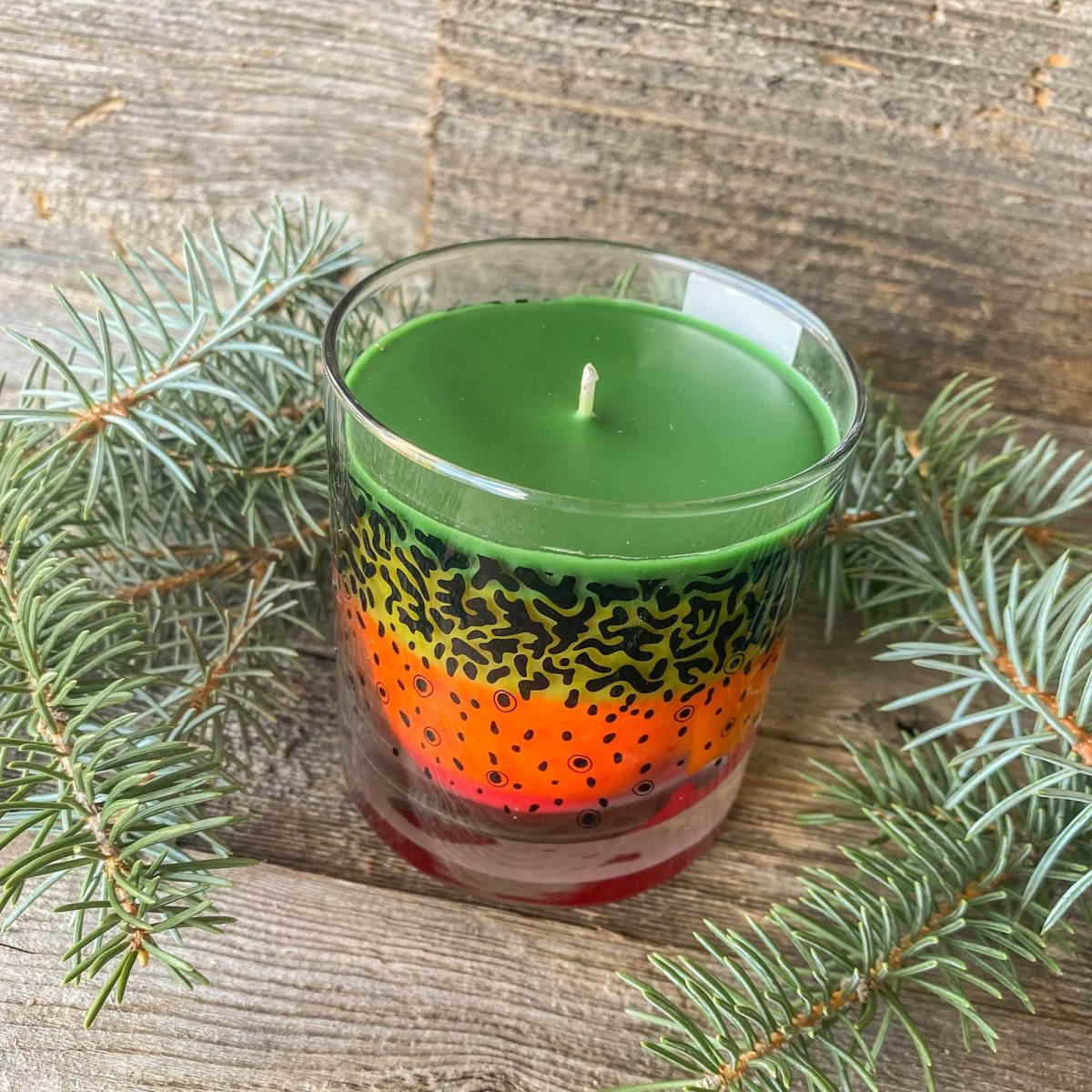 Shop Wyoming Wyo Brook Trout Pattern Candle Shop Wyoming Wyo Brook Trout Pattern Candle