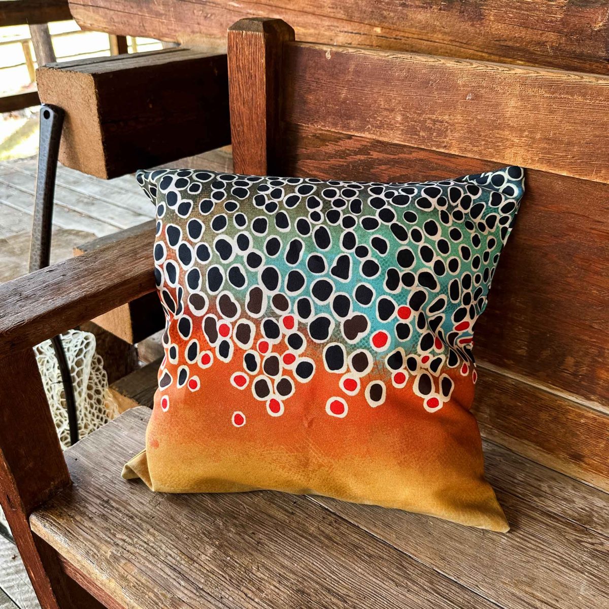 Shop Wyoming Brown 2.0 Trout Pillow Shop Wyoming Brown 2.0 Trout Pillow