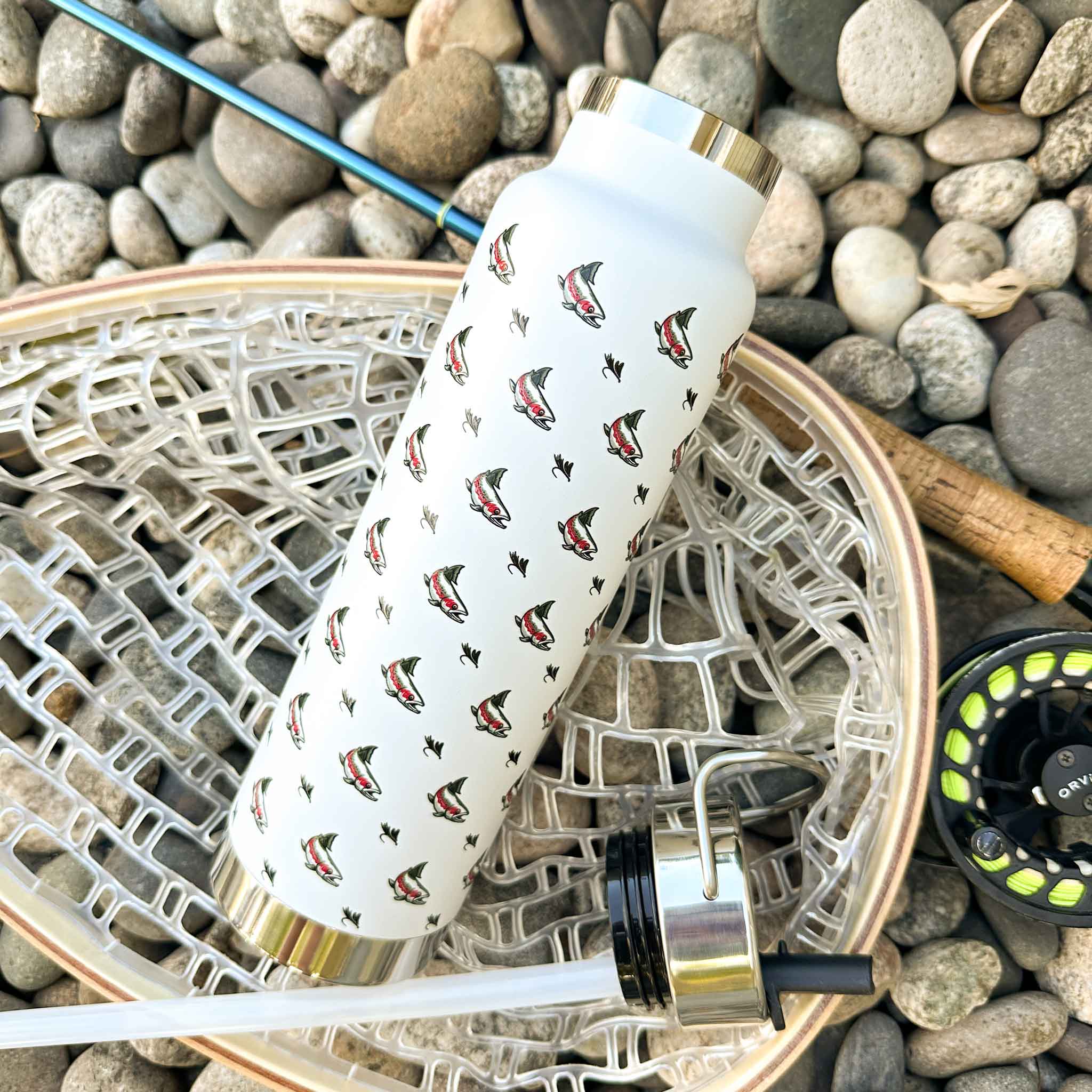 Shop Wyoming Trout and Flies 25oz Water Bottle Shop Wyoming Trout and Flies 25oz Water Bottle