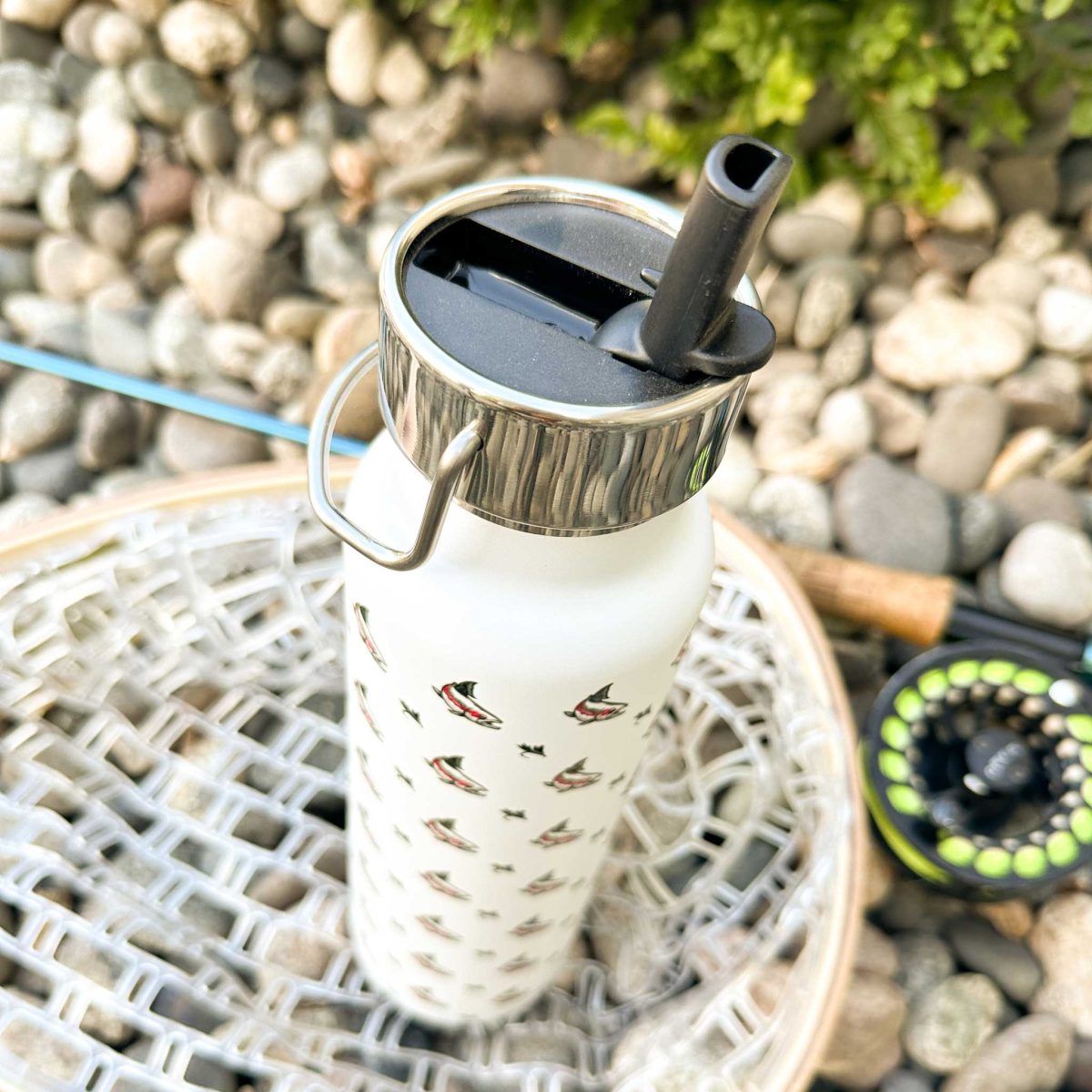 Shop Wyoming Trout and Flies 25oz Water Bottle Shop Wyoming Trout and Flies 25oz Water Bottle