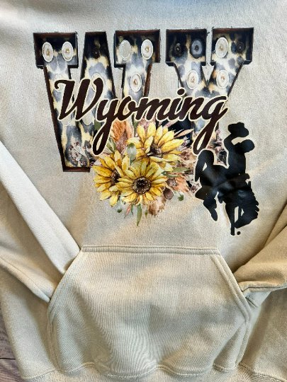 Shop Wyoming Wyoming Sunflower Hoodie, crewneck, or T-shirt Shop Wyoming Wyoming Sunflower Hoodie, crewneck, or T-shirt