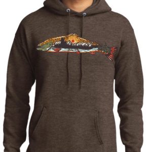 Shop Wyoming Lander, WY Fish scene Hoodie Shop Wyoming Lander, WY Fish scene Hoodie